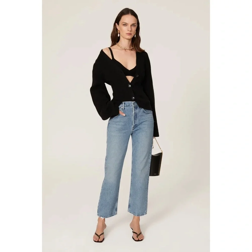 AGOLDE Ripley Cotton High-Rise Straight Jeans in Riptide - Picture 2 of 9